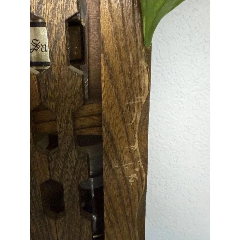 Vintage‎ Japan Wood Spice Cabinet Wall Rack Glass Jars Drawers Apothecary MCM